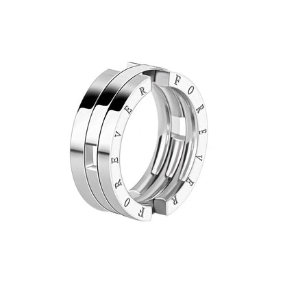 Titanium steel necklace, kiss fish ring necklace, two-in-one men's titanium pendant necklace, couple accessory, fashionable