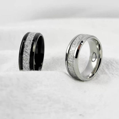 Titanium steel ring, mist-covered frost pattern ring for men, trendy and simple design, men's ring, niche and high-end, versatile and stylish.