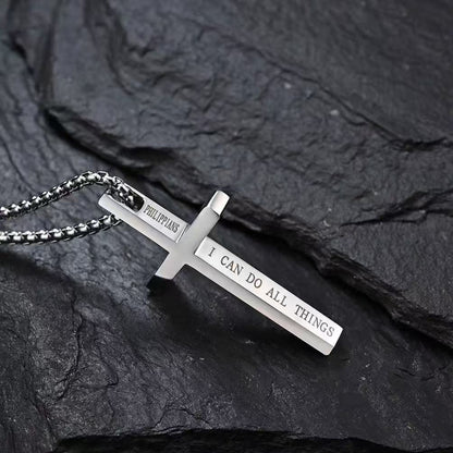 Titanium steel pendant, simple titanium steel cross necklace, neutral style, unisex, suitable for both men and women, can be used as a pendant for a sweater chain.