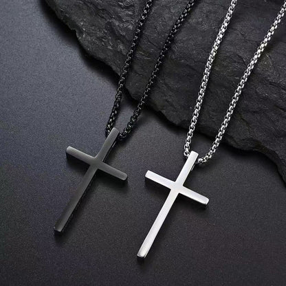 Titanium steel pendant, simple titanium steel cross necklace, neutral style, unisex, suitable for both men and women, can be used as a pendant for a sweater chain.