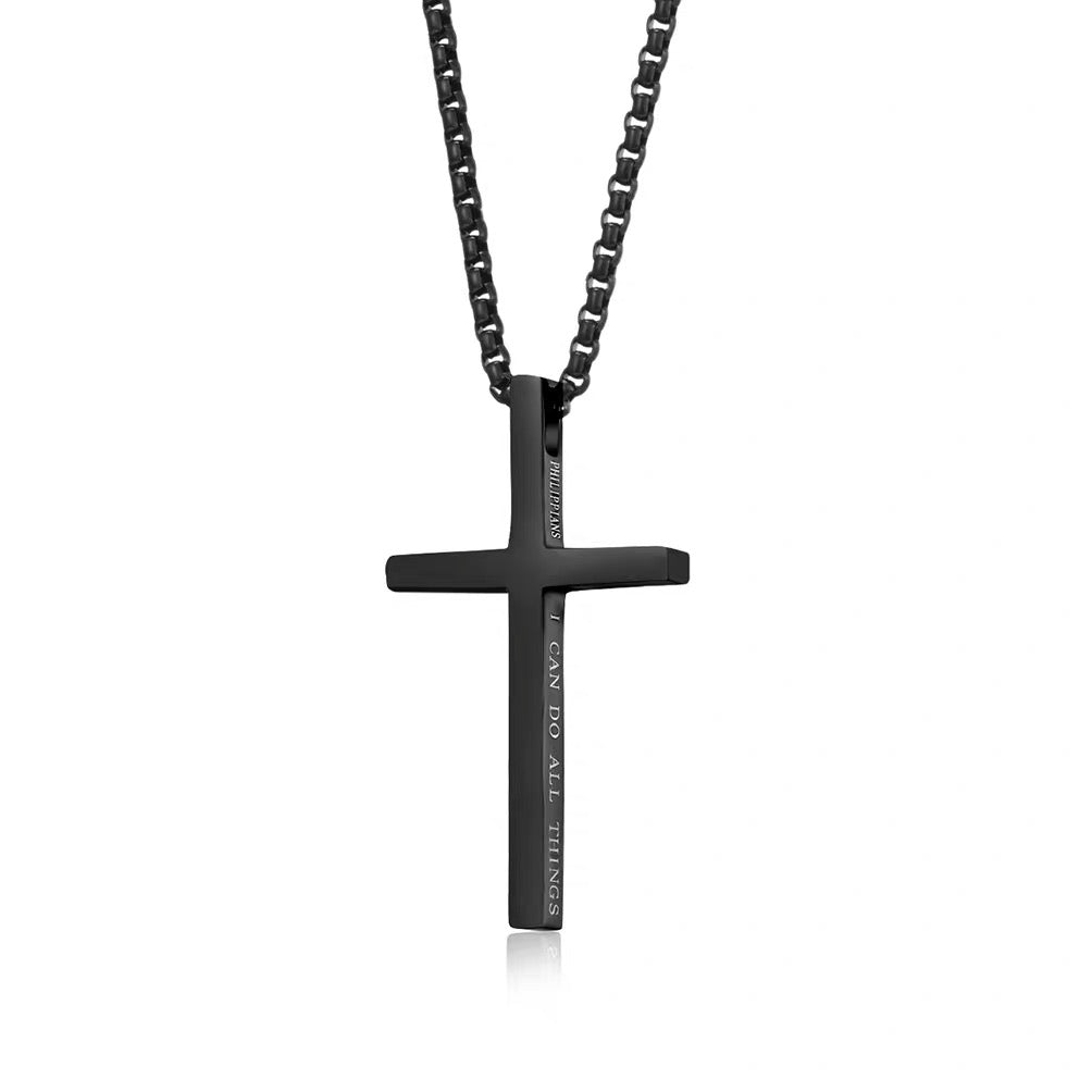 Titanium steel pendant, simple titanium steel cross necklace, neutral style, unisex, suitable for both men and women, can be used as a pendant for a sweater chain.