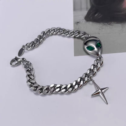Titanium steel necklace, OFF letter necklace for men, trendy and small-scale, collar chain, simple and versatile, Cuban chain, layered necklace