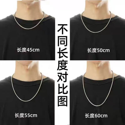 Titanium steel necklace for men, simple design, collar chain, versatile accessory that won't fade, minimalist and stylish, perfect for everyday wear.