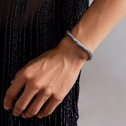 [Extreme Day]Titanium Steel Bracelet Simple, Versatile, Trendy Bracelet, Fashion Couple Accessory, Simple Design for Men