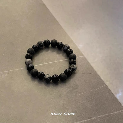 Titanium steel bracelet, trendy and unique design for men, versatile, high-end, simple accessory from Europe and America.