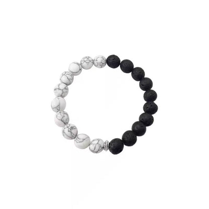 Original Design High-end Sense Versatile Small-scale Volcanic Stone Bracelet, Simple Gift Option, Tai Chi Yin-Yang Hand Bracelet