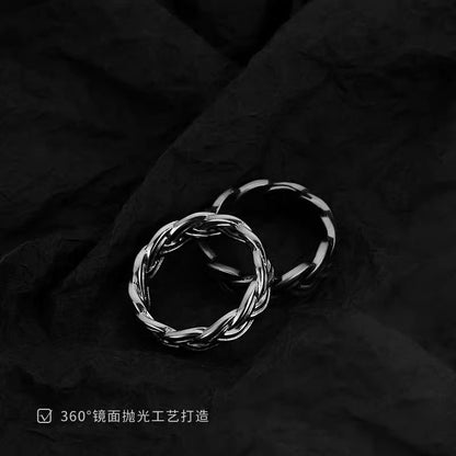 Titanium steel ring TP original ring for men, trendy, retro, high-end, single, cold, simple, and unique ring
