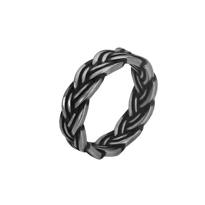 Titanium steel ring TP original ring for men, trendy, retro, high-end, single, cold, simple, and unique ring