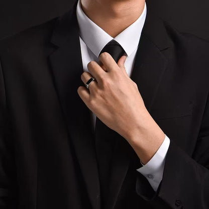Titanium steel necklace TP, trendy design from South Korea, stylish ring for men, simple and unique ring, titanium steel accessories