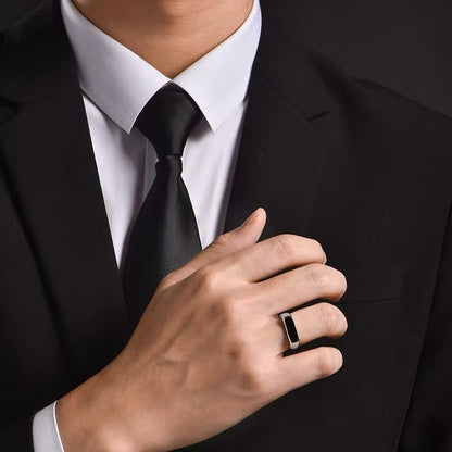 Titanium steel necklace TP, trendy design from South Korea, stylish ring for men, simple and unique ring, titanium steel accessories