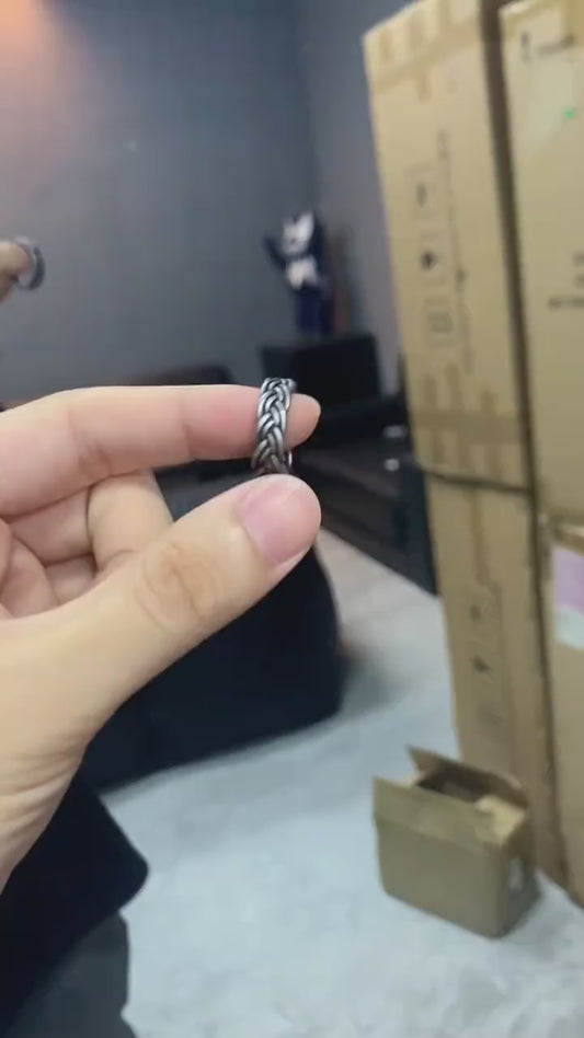 Titanium steel ring TP original ring for men, trendy, retro, high-end, single, cold, simple, and unique ring