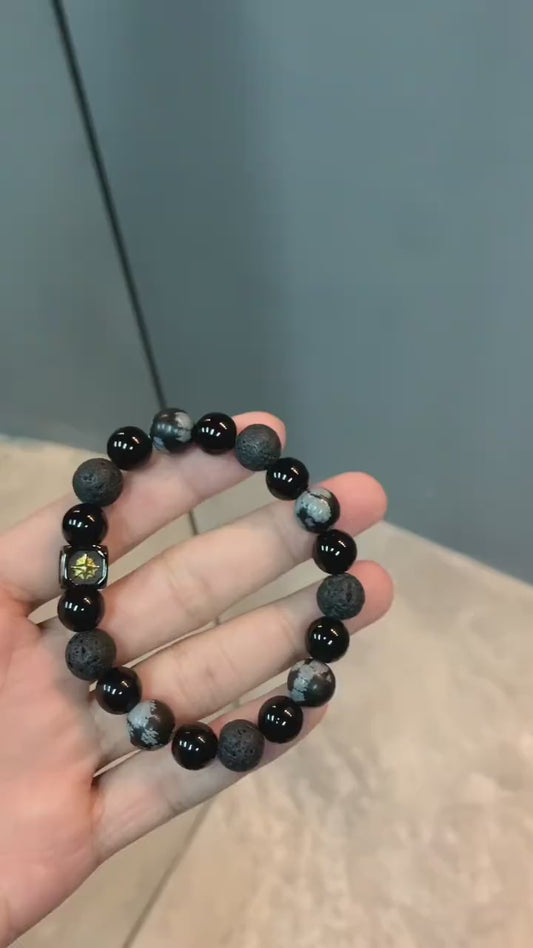 Titanium steel bracelet, trendy and unique design for men, versatile, high-end, simple accessory from Europe and America.